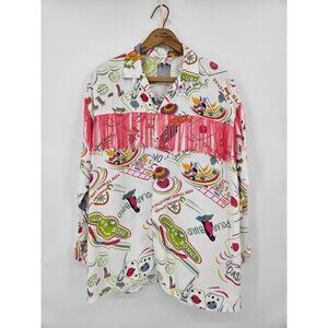 VTG Ary Cooper Rayon Vegas Shirt Mens M Gambling Rockabilly Long Sleeve